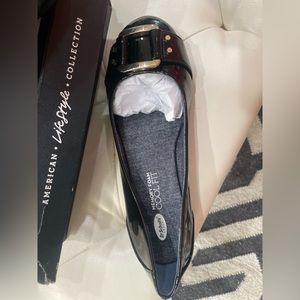 Womens dr scholls Frankie patent leather shoes NWB 8W